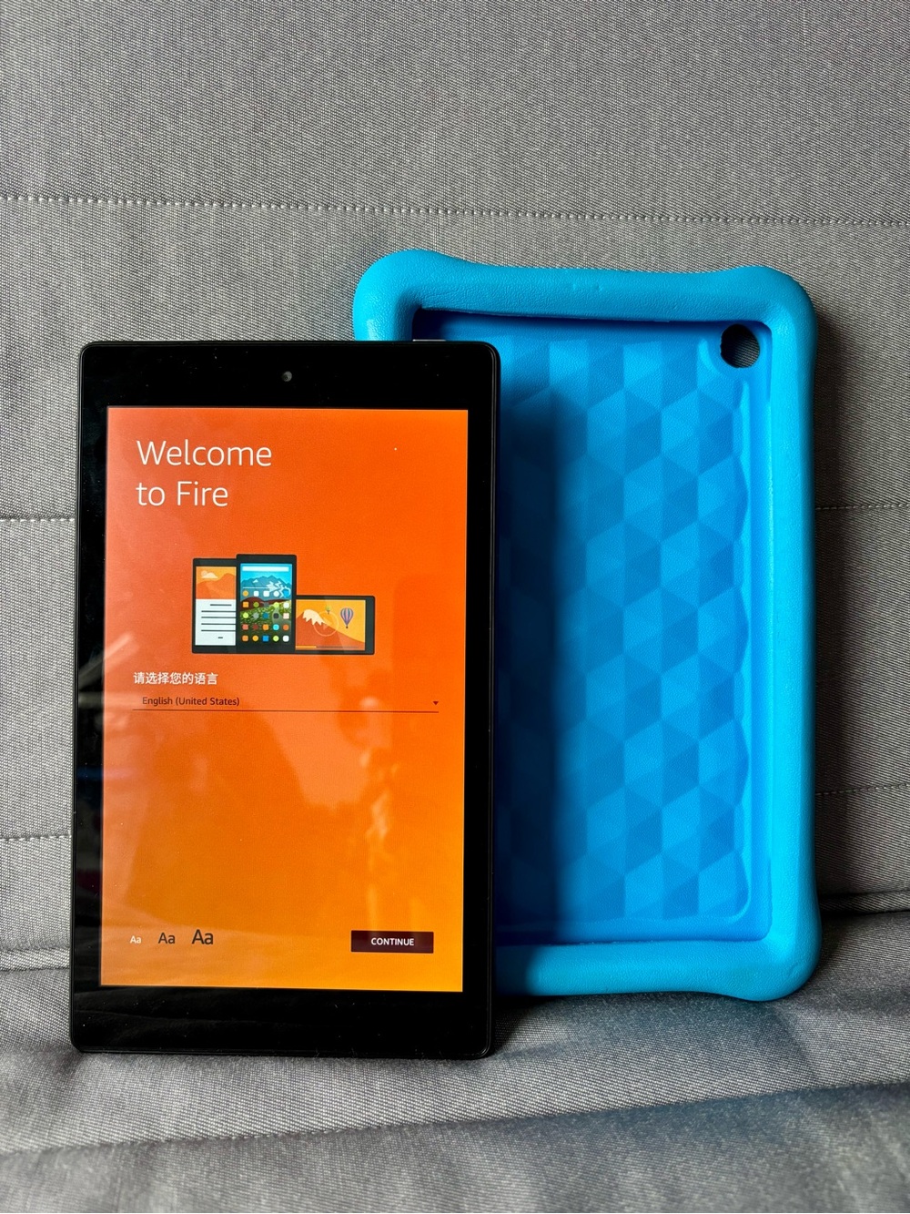 Amazon Fire 7 (7th generation) 2017 Tablet with Blue Kid-Resistant Case